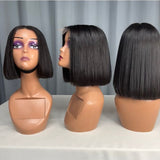 Coup Carré en cheveux vietnamiens double drawn bob wig