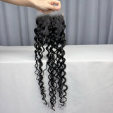 Transparent  5X5  Closure en chveux cambodgiens lisse ondule  deep curl  french curl  jerry curl kinky straight